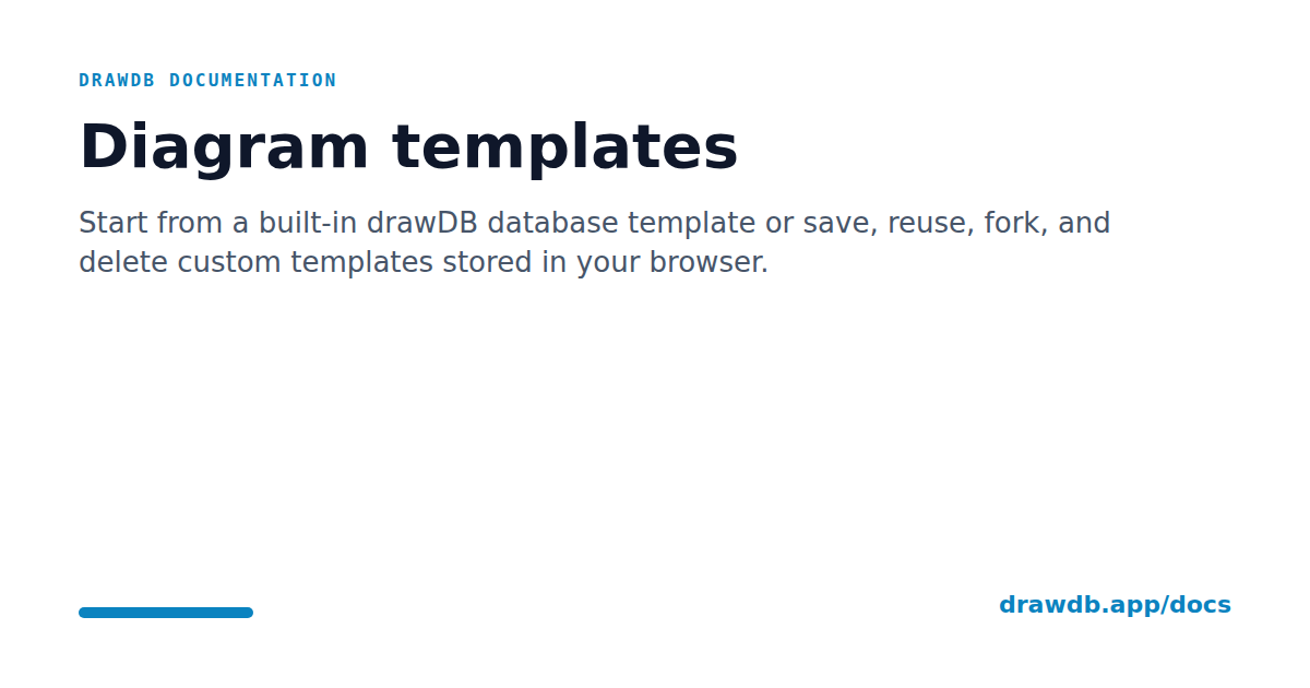 Diagram templates | drawDB Docs